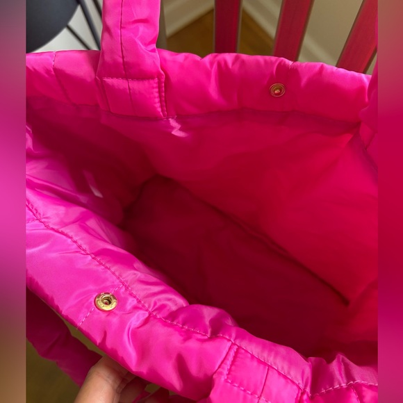 Hot pink puffer tote from Ulta NWT - Picture 3 of 4
